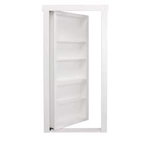30 in. x 80 in. Assembled Right-Hand/Universal Swing Paint-Ready White Plywood Core Flush Mount Hidden Bookcase Door