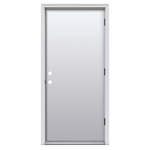 MMI DOOR 32 in. x 80 in. Left-Hand Outswing Flush Classic Primed