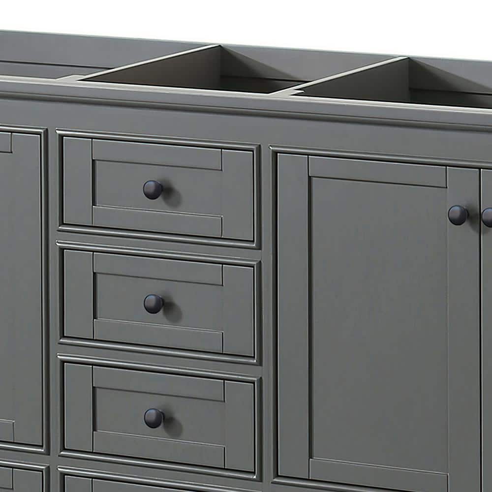Deborah 71" Dark Gray Double Freestanding Wood Vanity Cabinet