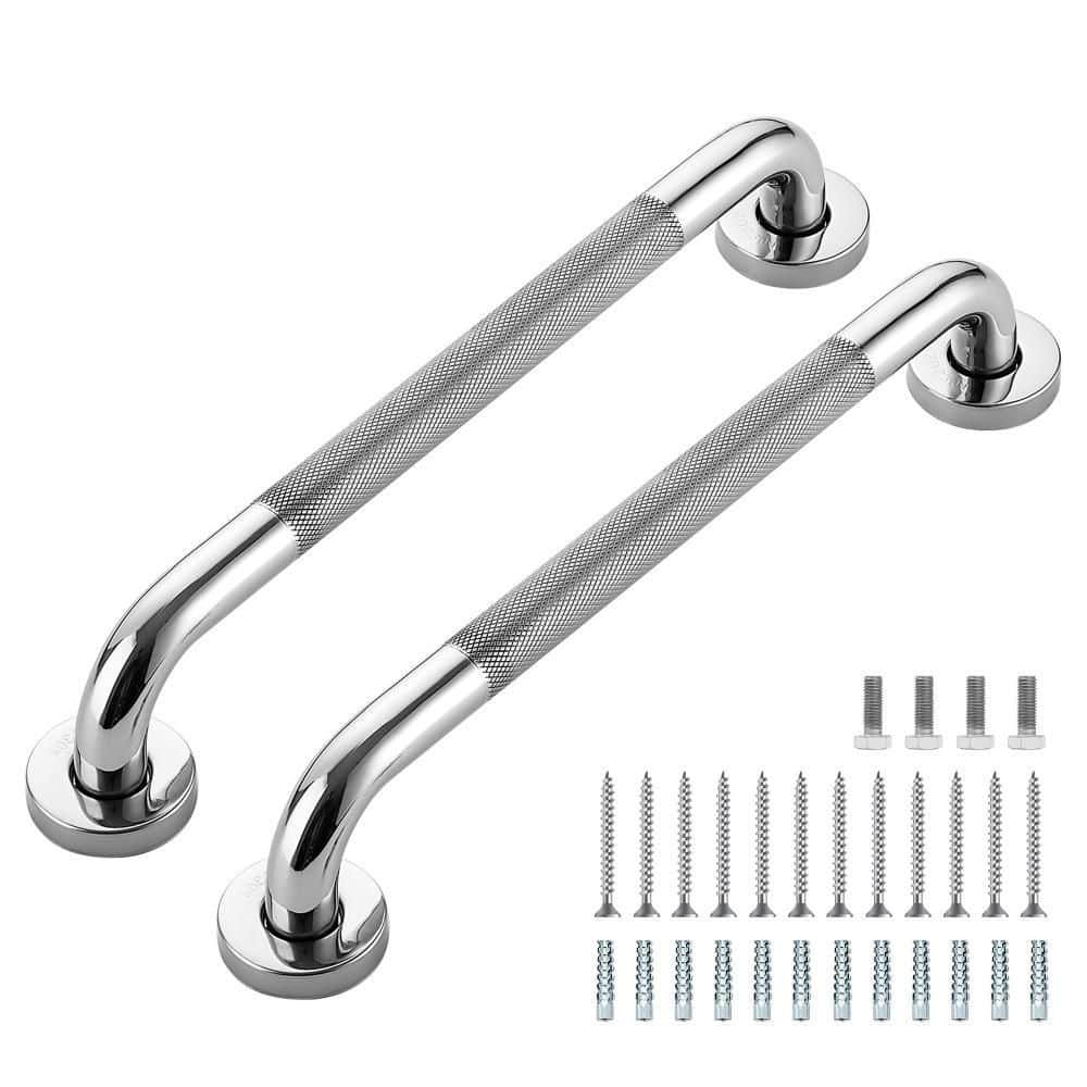 2-Pack 16 in. Concealed Screw Stainless Steel Grab Bar in Polished Nickel, Anti Slip price history on PriceWatchPro