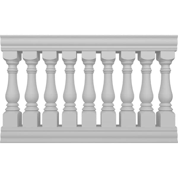 Ekena Millwork Fiberthane Bradford Balustrade 60 in. L x 40 in. H Fiberglass Railing Kit