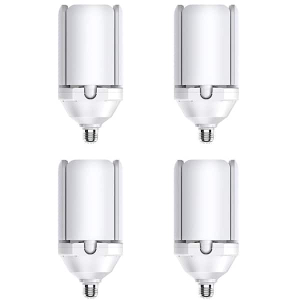 Feit Electric 400-Watt Equivalent Indoor Garage 4-Panel Foldable LED Light Bulb, 5000K Daylight (4-Pack)