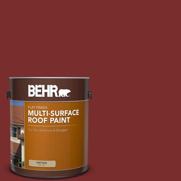 1 gal. #PPU2-02 Red Pepper Flat Multi-Surface Exterior Roof Paint