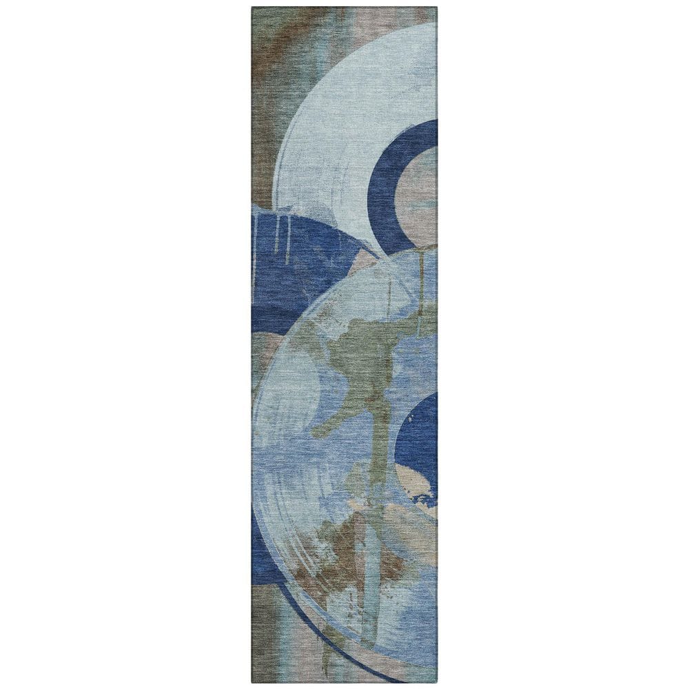 Chantille Machine Washable Indoor/Outdoor Abstract ACN2612 Blue 2 ft. x 7 ft. Runner Rug price history on PriceWatchPro