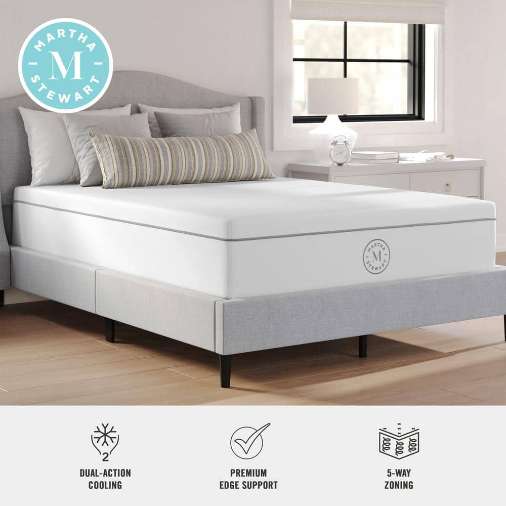 Full Size White Innerspring Adjustable Bed Mattress with Cooling Gel