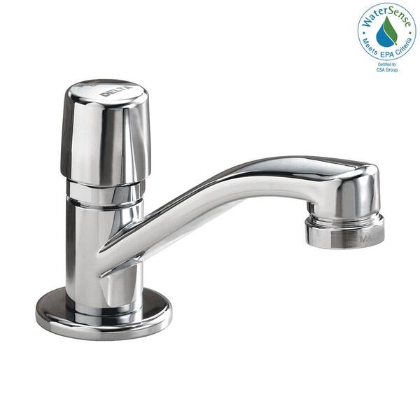 Single-Handle Metering Utility Faucet in Chrome Single-Handle Metering Utility Faucet in Chrome