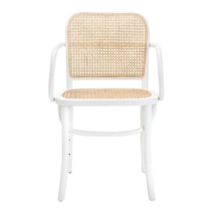 Keiko White/Natural Cane Wicker Dining Chair