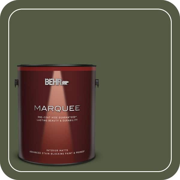 BEHR MARQUEE 1 gal. #MQ6-54 River Forest One-Coat Hide Matte Interior Paint & Primer