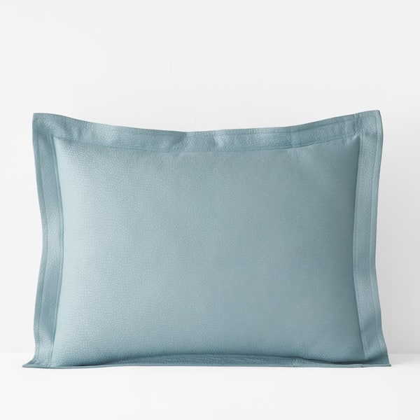 The Company Store Legends Hotel Asher Cloud Blue Cotton Matelasse King Sham