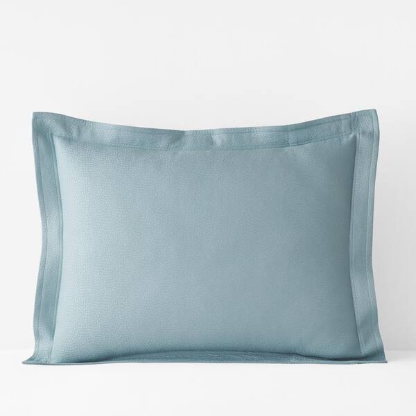 The Company Store Legends Hotel Asher Cloud Blue Cotton Matelasse Standard Sham