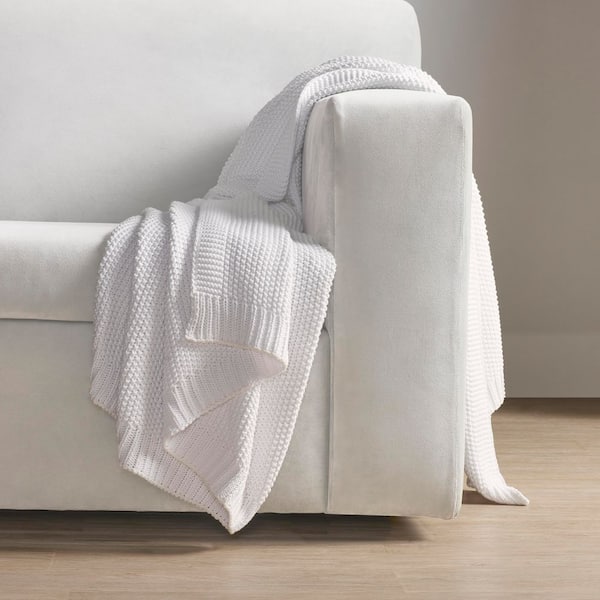 Northbay Crisp White Cotton Throw Blanket