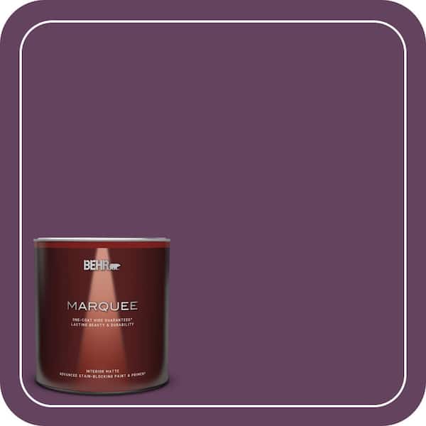 BEHR MARQUEE 1 qt. #BIC-36 Grape Fizz Matte Interior Paint & Primer