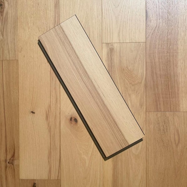 Dekorman Natural Hickory 7/16 in. T x 5 in. W Wire Brushed Engineered Hardwood Flooring (22.60 sq.ft/case [sq.ft])