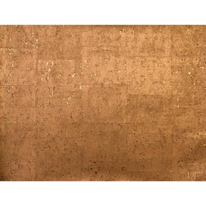 Copper Cork Paper Unpasted Matte Wallpaper ( 36 in. x 24 ft.)