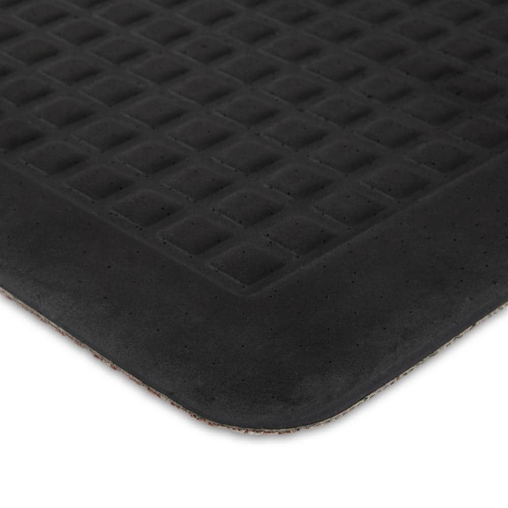 Miles Blue and White Polyester Anti-Fatigue Kitchen Mat