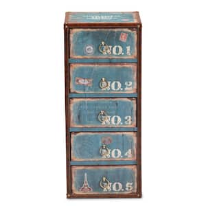 Alba Blue Storage Cabinet
