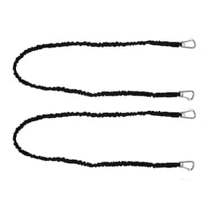 BoatTector High-Strength Line Snubber and Storage Bungee, Value 2-Pack - 60 in. with Medium Hooks, Black