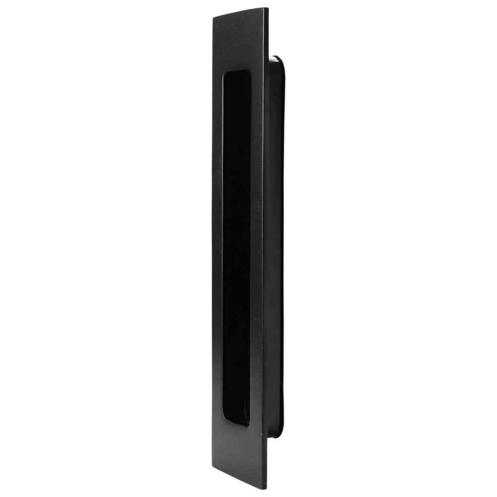 Flat Black Solid Brass Rectangular Flush Pull Handle