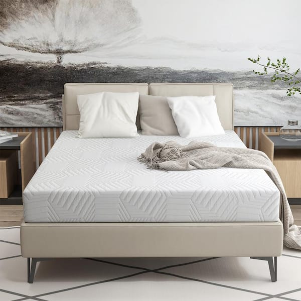 WONDER COMFORT 8 in. Medium Firm Memory Foam Tight Top Queen Mattress ...