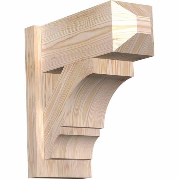 Ekena Millwork 8 in. x 18 in. x 18 in. Balboa Craftsman Smooth Douglas Fir Outlooker