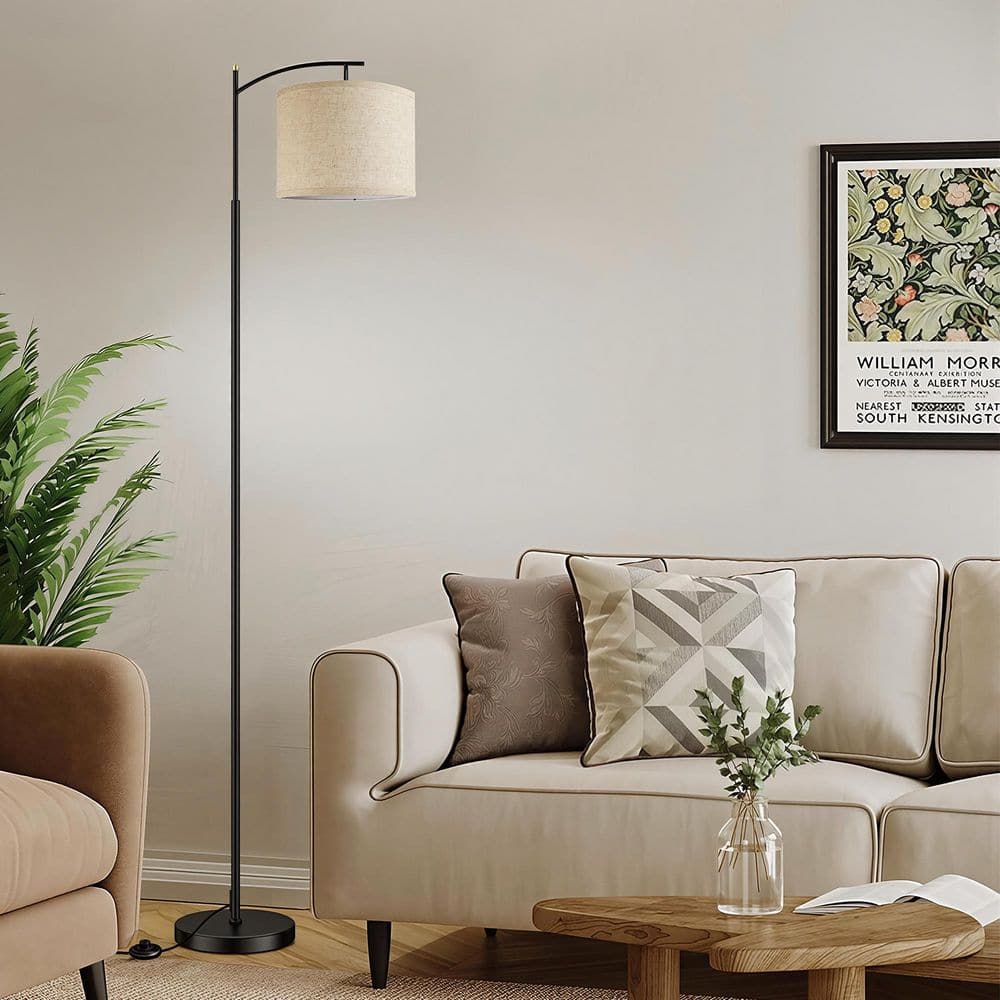 【新品】RECENO ARC Cordless Floor Light BICIK 62 in. Black Adjustable Arched/Arc Floor Lamp 5 Color