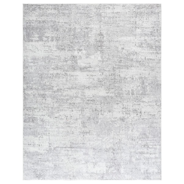 Amelia 10 ft. x 14 ft. Ivory/Light Gray Abstract Distressed Area Rug