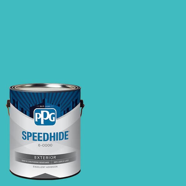 SPEEDHIDE 1 gal. Montego Bay PPG1233-6 Flat Exterior Paint