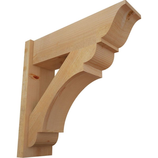 Ekena Millwork 8 in. x 26 in. x 26 in. Olympic Traditional Rough Sawn Douglas Fir Outlooker