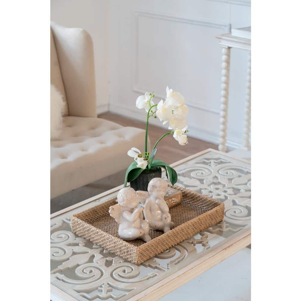 Natural Woven Rectangular Wood Decorative Tray