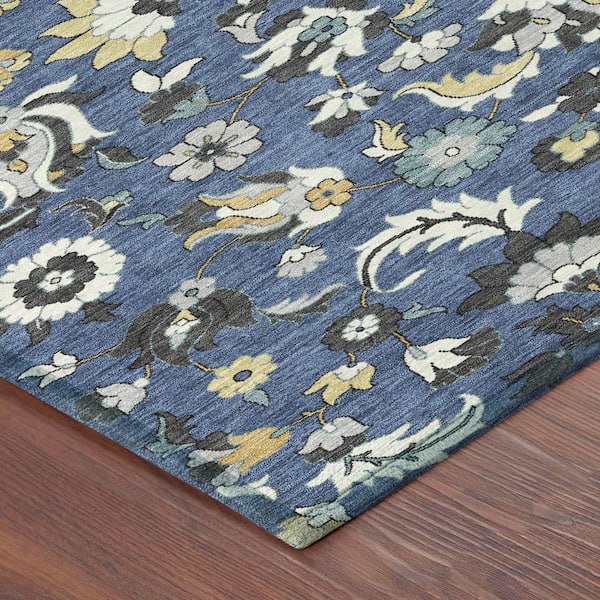 Chantille Machine Washable Indoor/Outdoor Abstract ACN2473 Navy 9 ft. x 12 ft. Area Rug