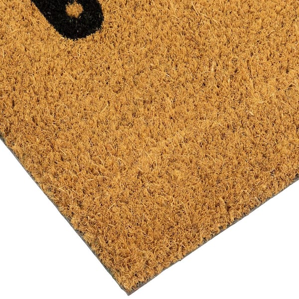 Brown Natural Coir Home Heart Outdoor Doormat 18 in. x 30 in.