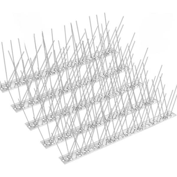 Unbranded 13 in. x 1.15 in. Stainless Steel Bird Spikes Deterrent 32.5 ft. Coverage for Outside Pigeons and Small Birds (30-Pack)
