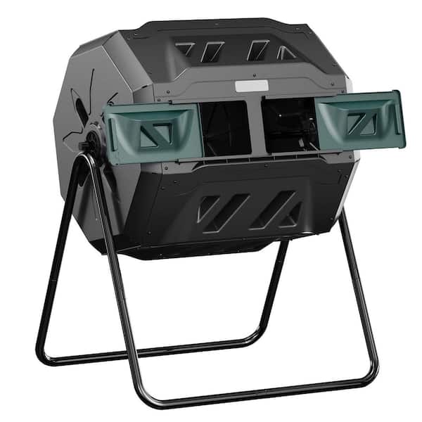 43 Gal. Compost Tumbler with 2 Sliding Door and Aeration System