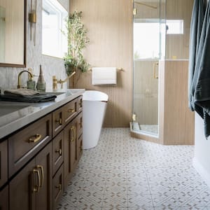 Magnolia 8 in. x 8 in. Beige Matte Porcelain Floor and Wall Tile (5.16 sq. ft./Case)