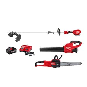 M18 FUEL 18V Lithium-Ion Brushless Cordless QUIK-LOK String Trimmer/Blower Combo Kit with Chainsaw (3-Tool)