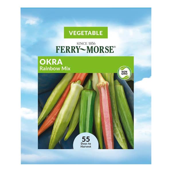 Ferry-Morse Okra Rainbow Mix Fruit Seed