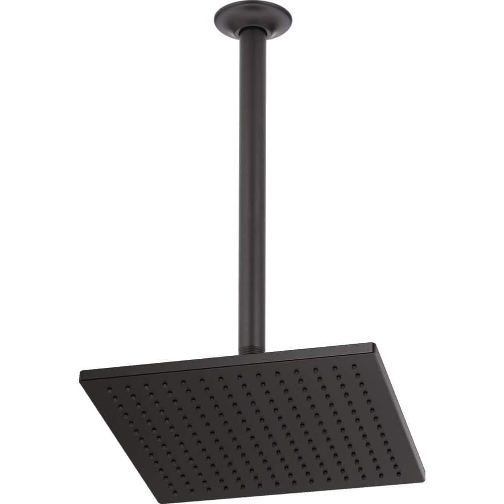 14-inch Matte Black Stainless Steel Ceiling Mount Shower Arm