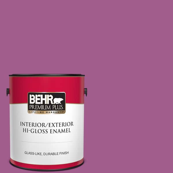 BEHR PREMIUM PLUS 1 gal. #P110-6 Wild Berry Hi-Gloss Enamel Interior/Exterior Paint