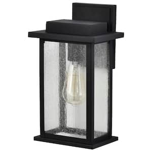 Sullivan Matte Black Outdoor Hardwired Wall Lantern Sconce with No Bulbs Included