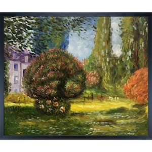 Il Parco Monceau, 1876 by Claude Monet Studio Black Wood Framed Nature Oil Painting Art Print 21.5 in. x 25.5 in.