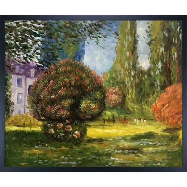 LA PASTICHE Il Parco Monceau, 1876 by Claude Monet Studio Black Wood ...