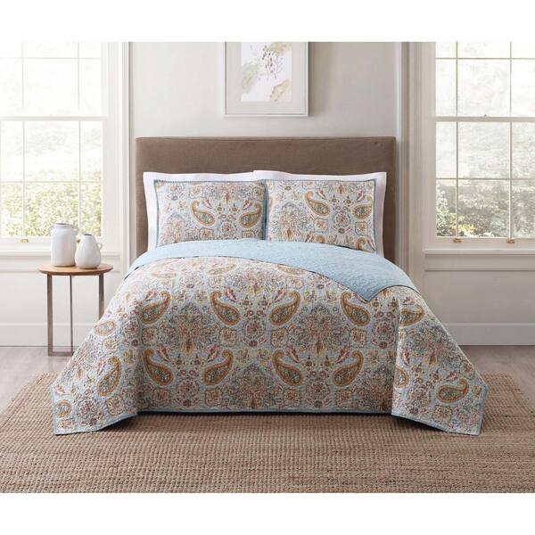 Style 212 Manchester Blue Twin XL Quilt Set