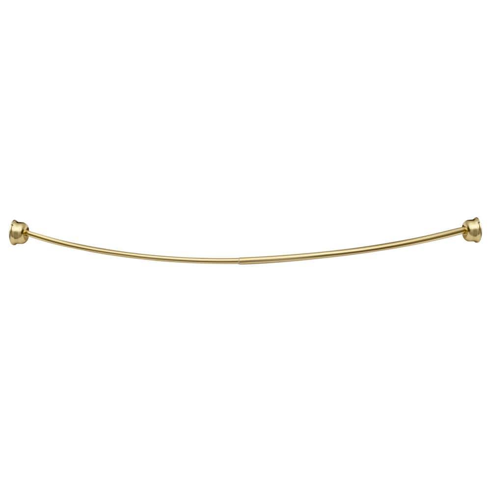 Gold Wall Mounted Curved Aluminum Shower Rod