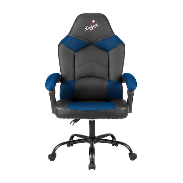 LA Dodgers Oversized Black Polyurethane Office Chair with Reclining Back