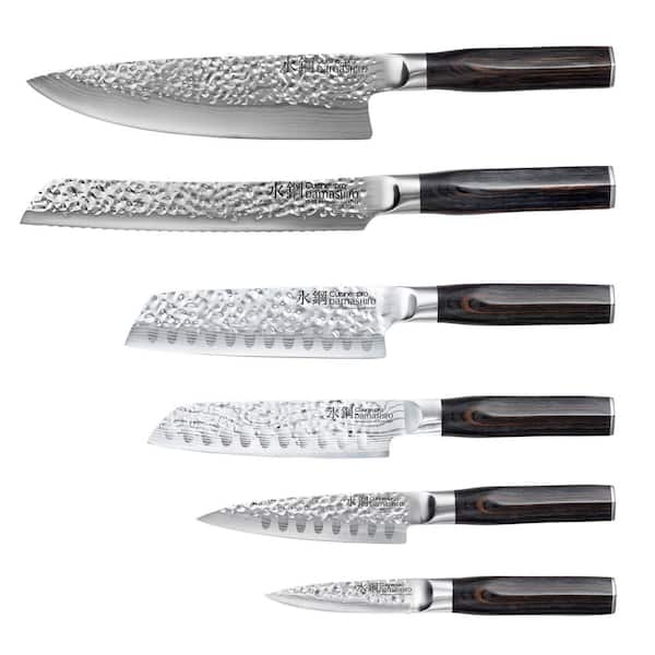 Cuisine::pro Damashiro Emperor Mokuzai 7-Piece Knife Block Set