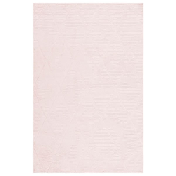Revive 5 ft. x 8 ft. Pink Diamond Solid Area Rug