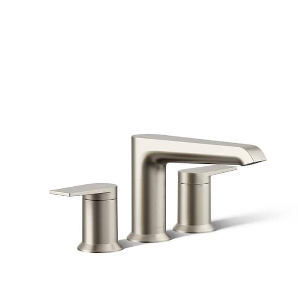 KOHLER Hint 2-Handle Tub Faucet in Vibrant Brushed Nickel (Valve Not Included)