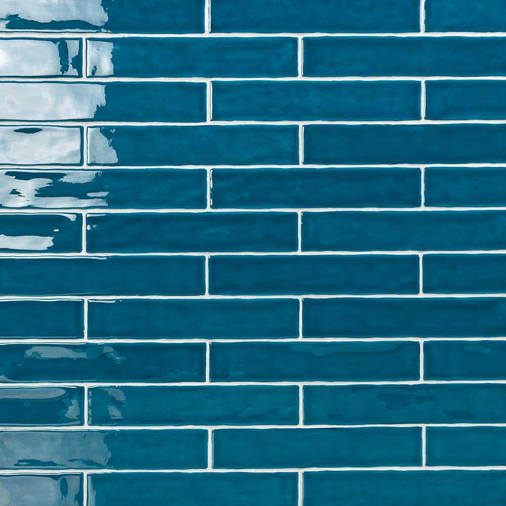Brookline Teal 2x10 Polished Ceramic Subway Wall Tile