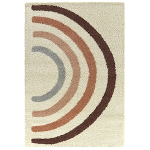Anna Cream 5 ft. 3 in. x 7 ft. Striped Area Rug