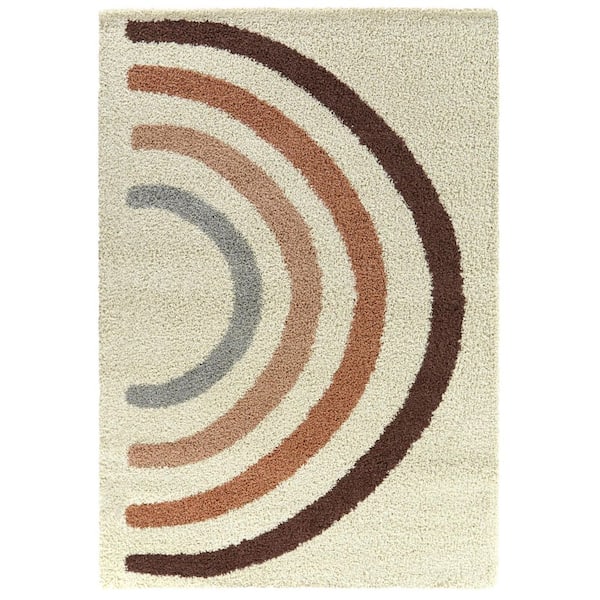 BALTA Anna Cream 5 ft. 3 in. x 7 ft. Striped Area Rug
